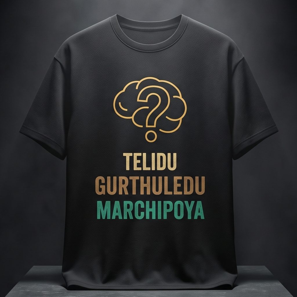 telidu gurthuledhu marchipoya (Regular fit)